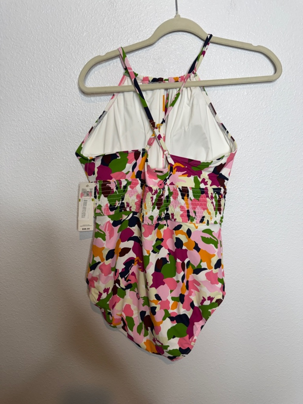 Anne Cole High Neck Smocked Swimsuit 14 NWT - Picture 6 of 6